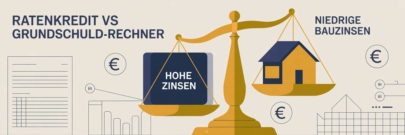 Ratenkredit oder Grundschulddarlehen? Ein Zins-Vergleich